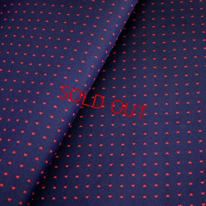 画像3: ハートドット02/紺×赤のハート柄 (3)