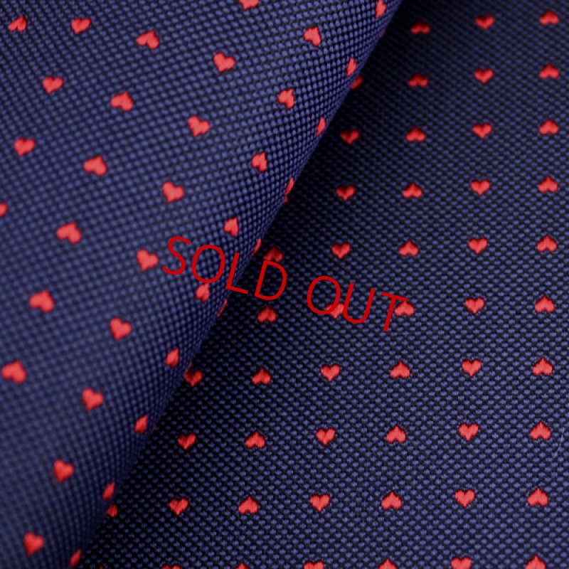 画像2: ハートドット02/紺×赤のハート柄 (2)