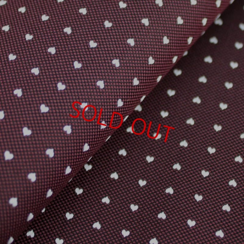 画像2: ハートドット02/ボルドー×白のハート柄 (2)