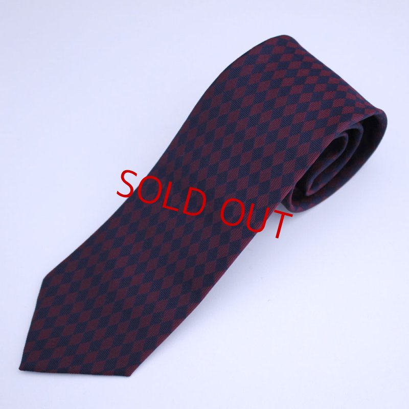 画像3: ダイヤ柄/ボルドー×紺 (3)