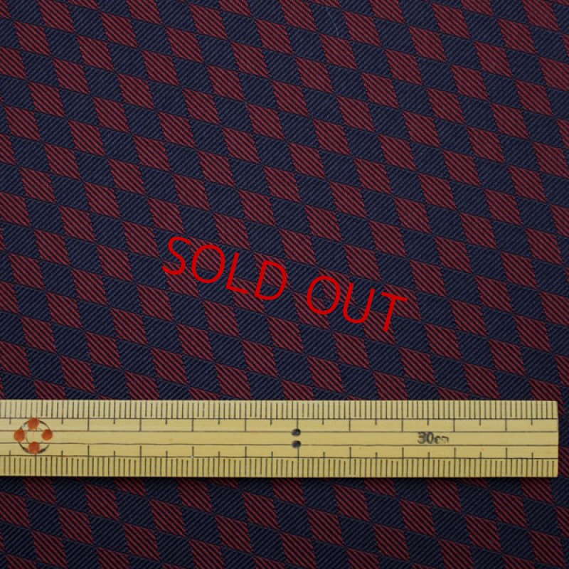 画像5: ダイヤ柄/ボルドー×紺 (5)