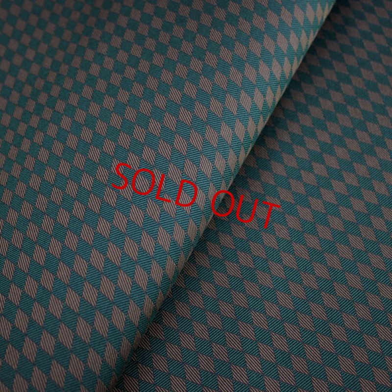 画像3: ダイヤ柄/グリーン×ブラウン (3)