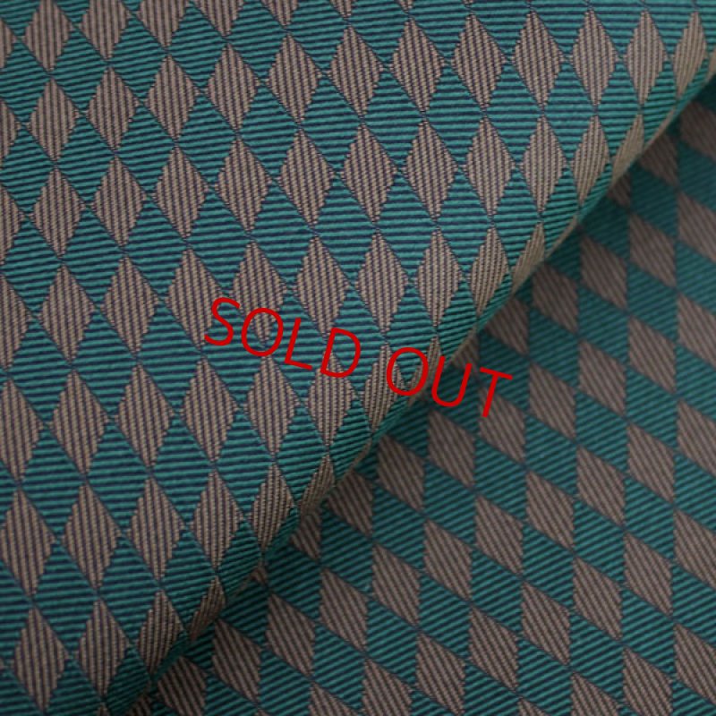 画像2: ダイヤ柄/グリーン×ブラウン (2)