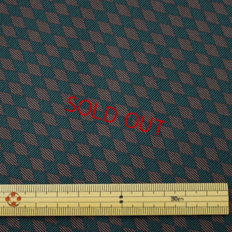 画像4: ダイヤ柄/グリーン×ブラウン (4)
