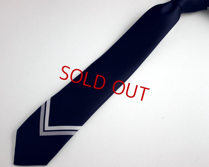 画像5: ネクタイ・キット/Vワンポイント柄・濃紺 (5)