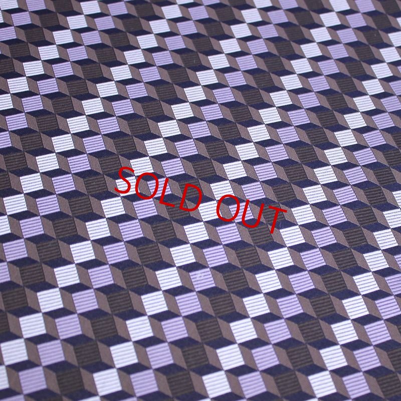 画像4: ネクタイキット/モーヴカラーのジオメトリック (4)
