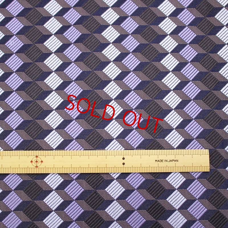 画像3: ネクタイキット/モーヴカラーのジオメトリック (3)