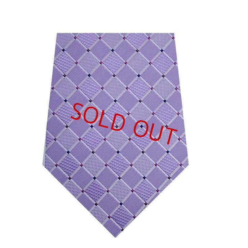 画像1: ネクタイキット/モザイクチェック・ラベンダー (1)