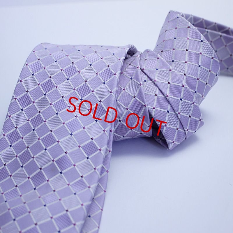 画像4: ネクタイキット/モザイクチェック・ラベンダー (4)