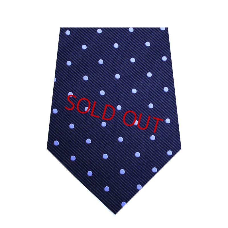 画像1: ネクタイキット/ポルカドット・紺 (1)
