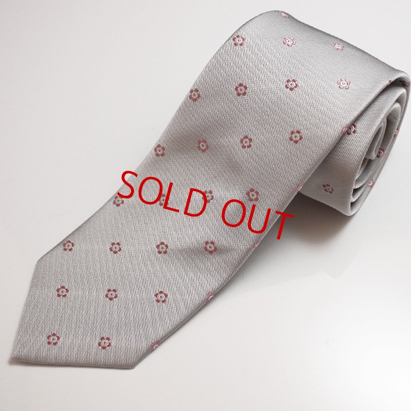 画像4: ネクタイキット/花小紋・ピンク×ミストグレー (4)