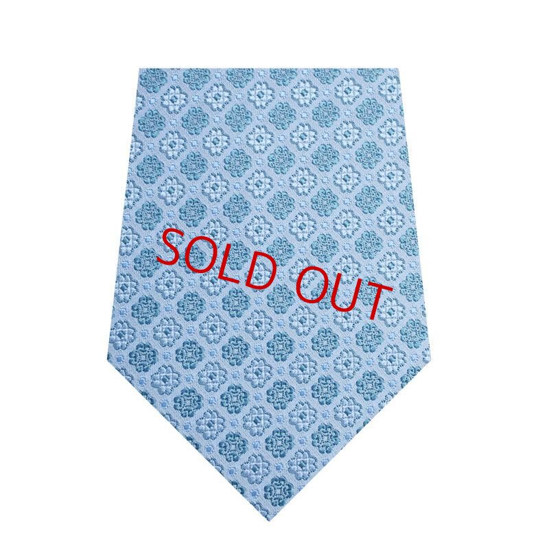 画像1: ネクタイキット/華小紋・浅葱色 (1)