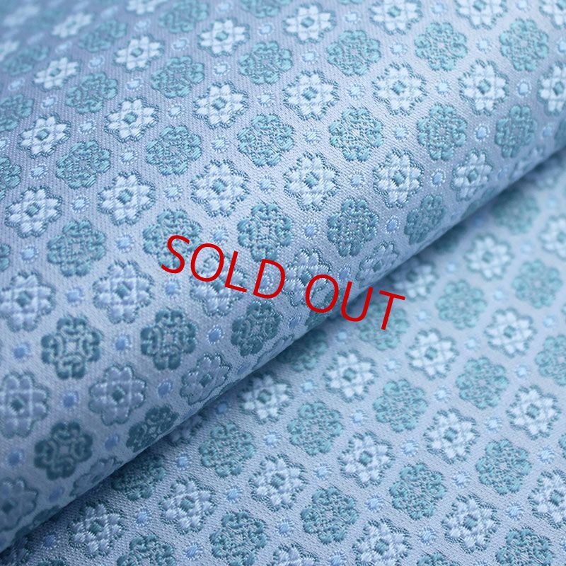 画像2: ネクタイキット/華小紋・浅葱色 (2)