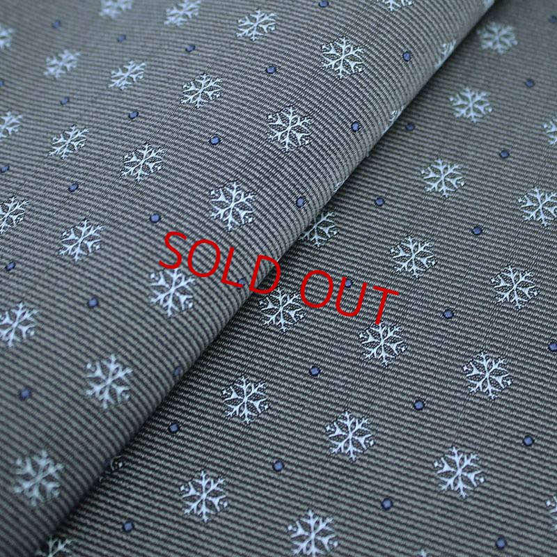 画像2: ネクタイキット/雪の結晶柄・フレンチグレー (2)