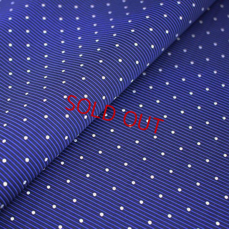 画像2: Sale生地/40%off：ブルー・ドット (2)