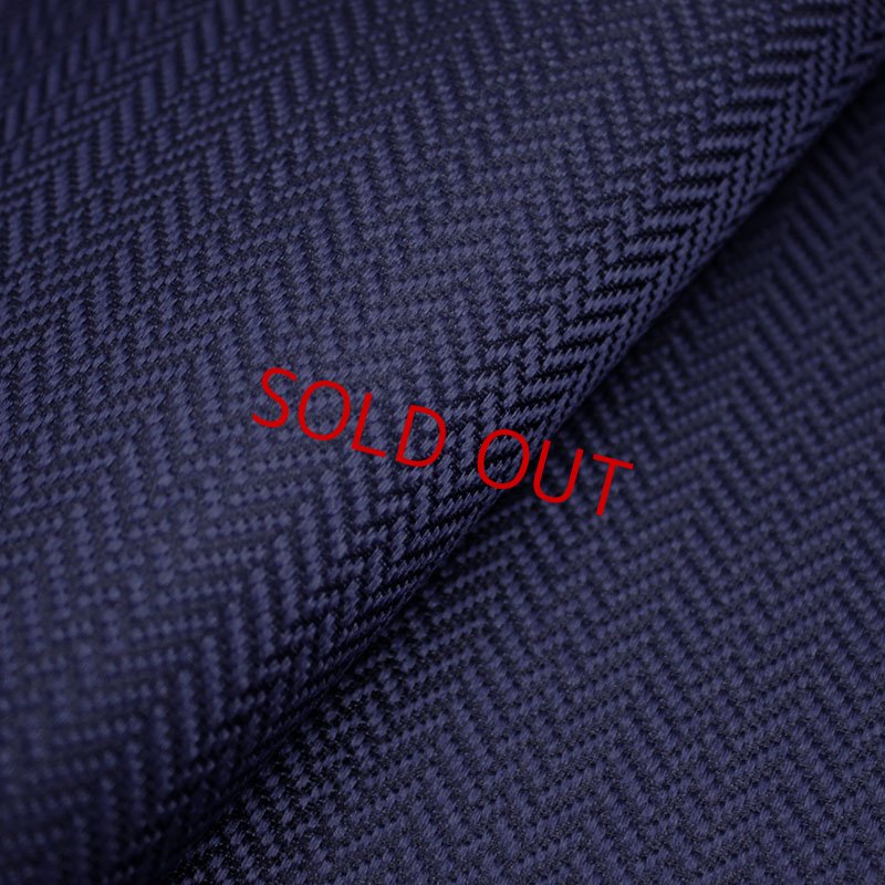 画像2: ネクタイキット/へリンボン・濃紺 (2)