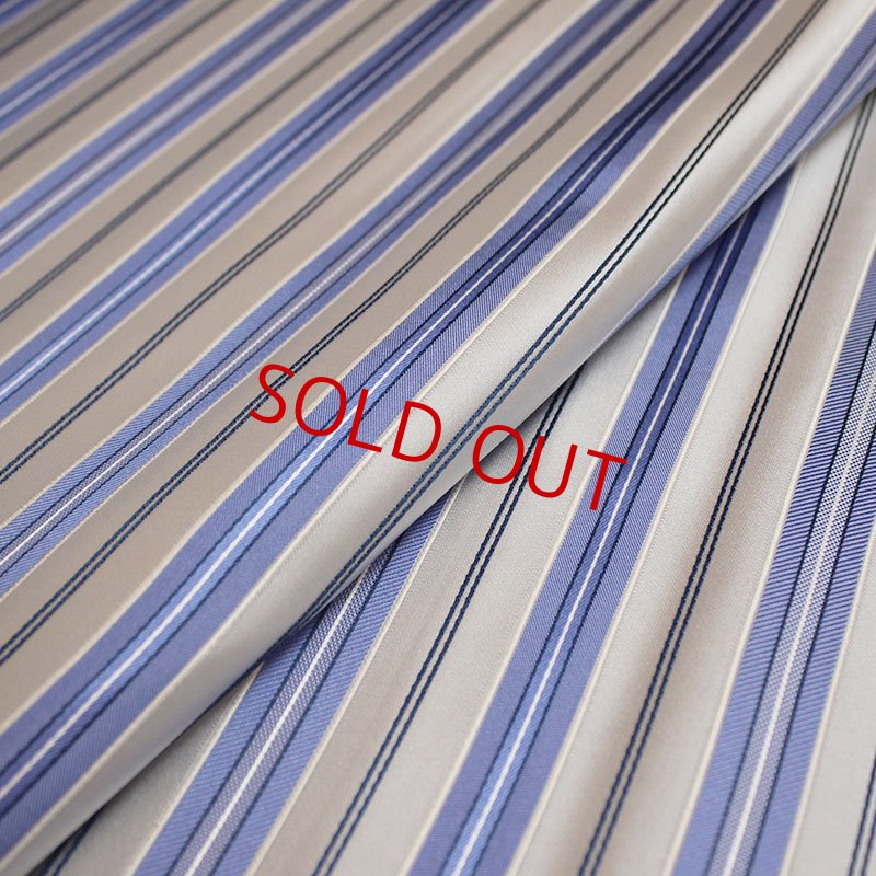 画像2: ネクタイキット/ストライプ/ライトグレー×ブルー (2)