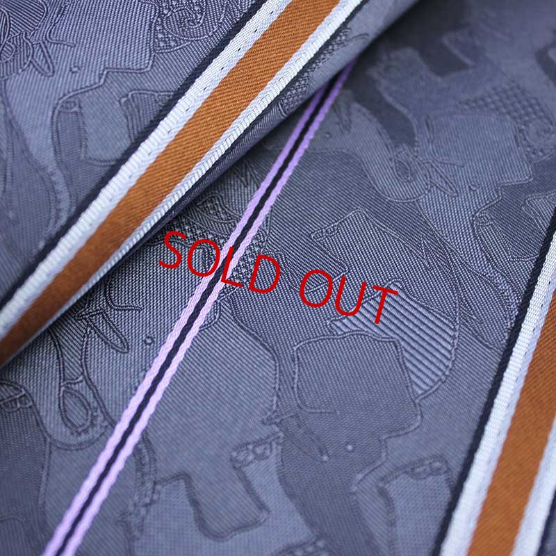 画像3: ネクタイキット/エレファント柄ストライプ (3)