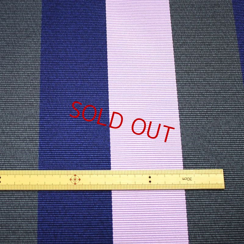 画像4: ネクタイ生地・レジメンタルストライプ/サーモンピンク×紺×グレー (4)