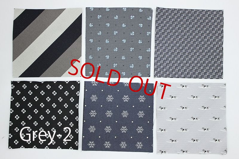 画像2: カラワク用・生地アソート/グレー・ブラック系・6枚セット (2)